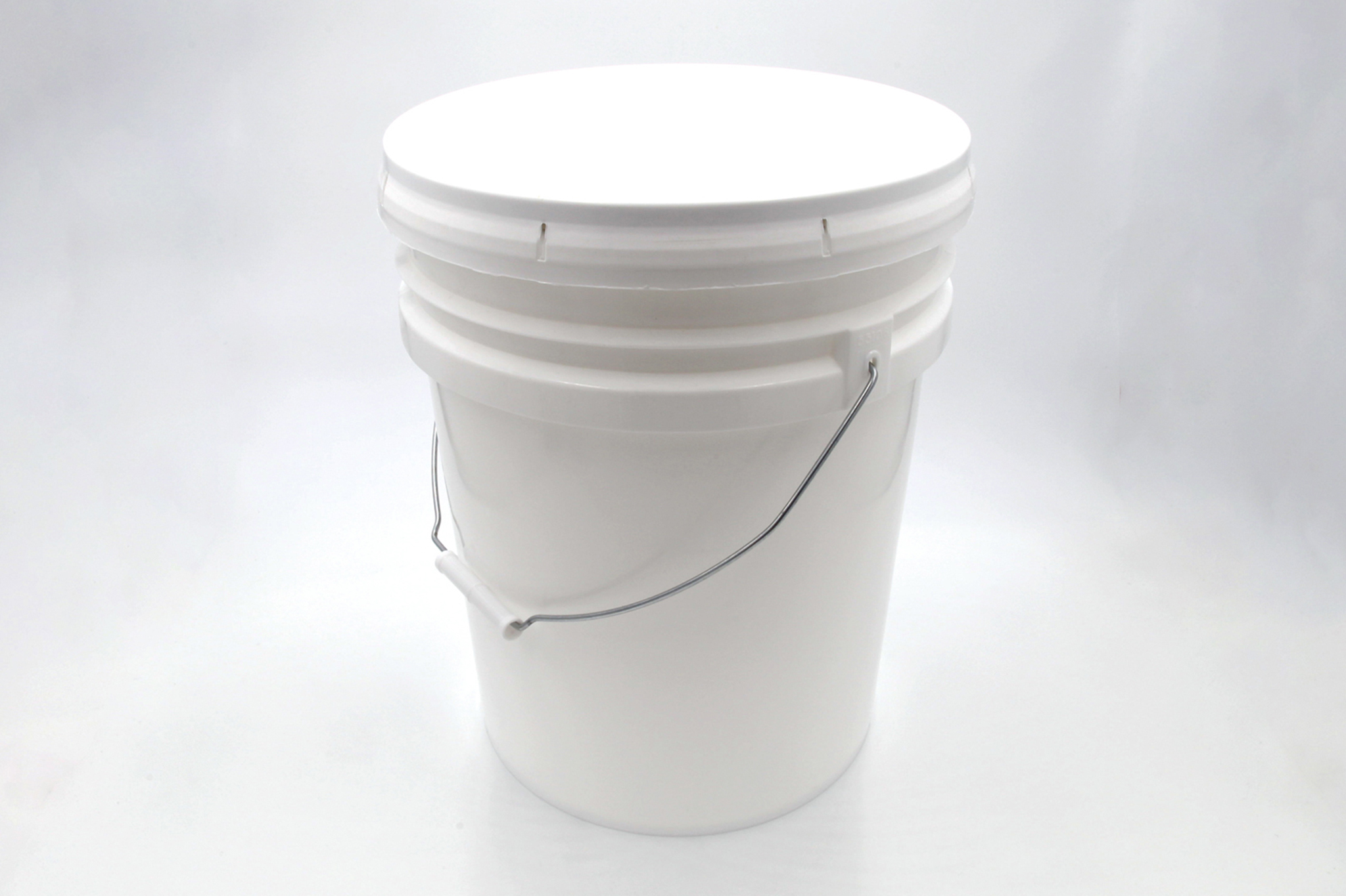 5 gallon pail with white background