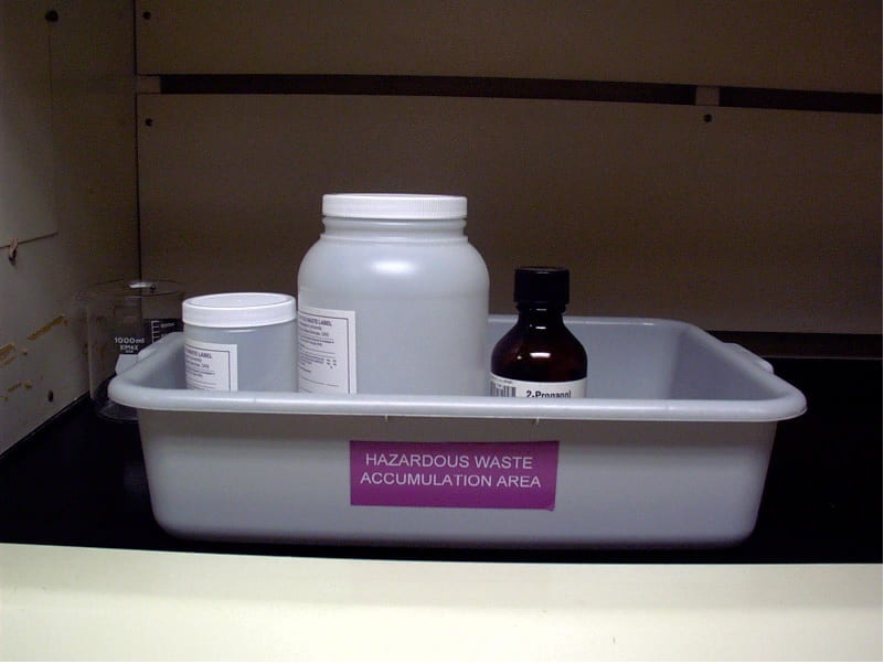 photo of lab bottles